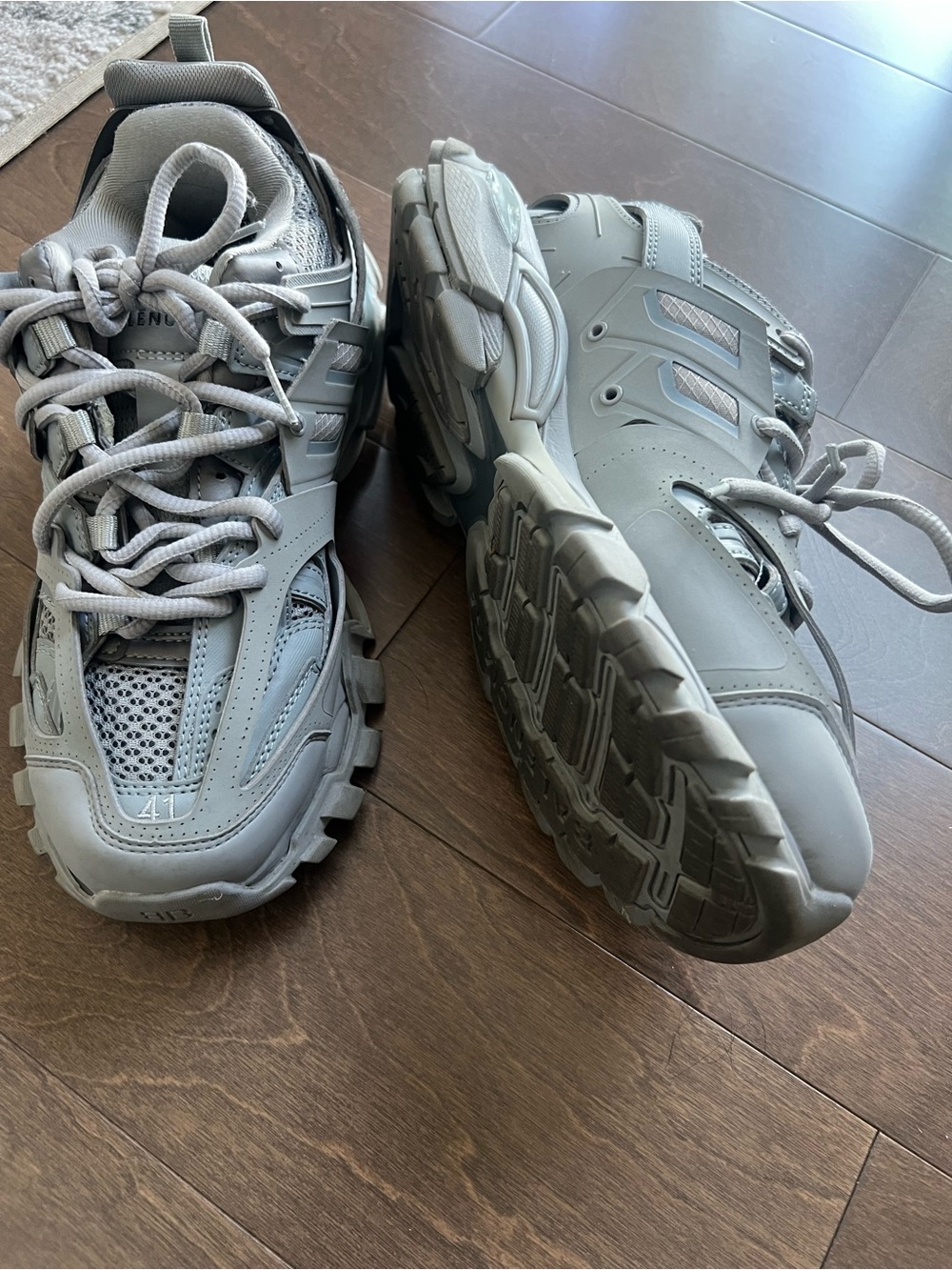 Chunky Gray Balenciaga Trail Sneakers - Picture 3 of 5